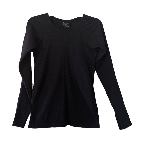 Athleta Foothill Long Sleeve Laser Cut Pullover Top - Picture 2 of 8